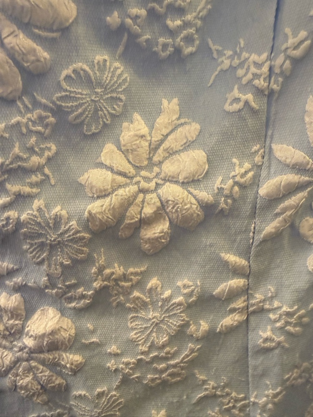 SHEIN Light Blue Floral Embroidered Square-Neck Midi Dress - Picture 3 of 7